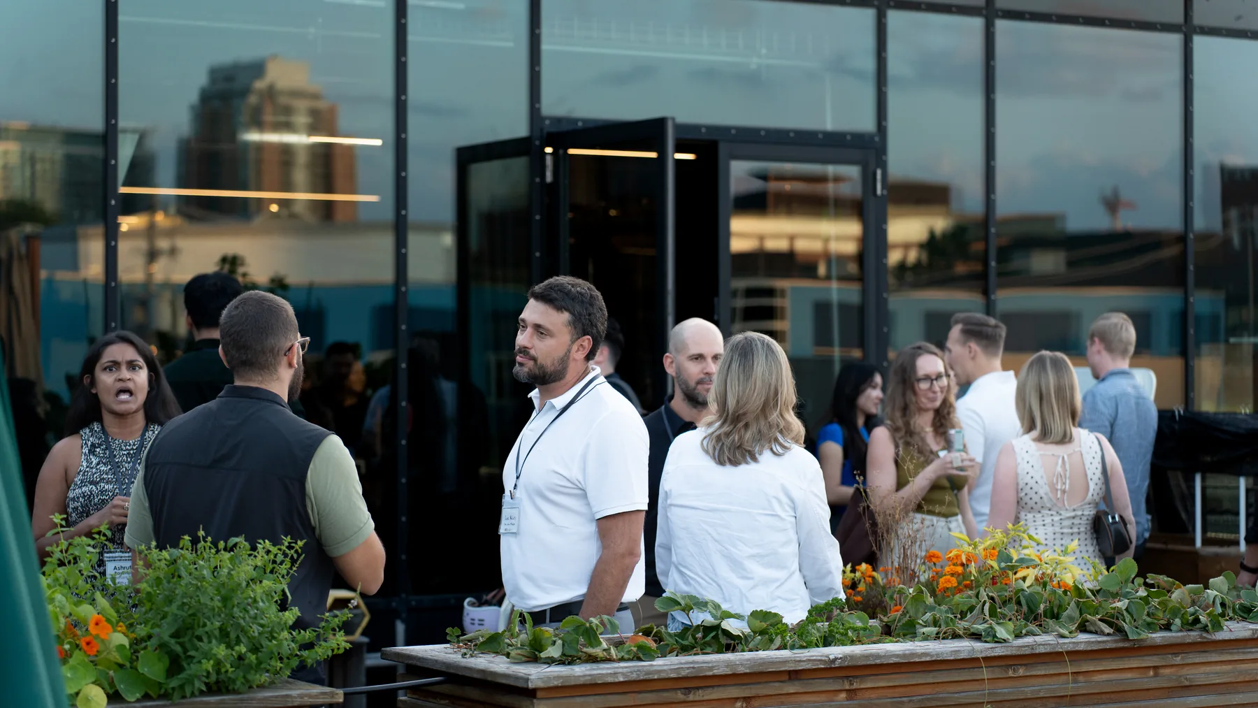 Conversations on the Vena HQ patio